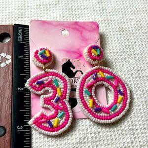30 Birthday Seed Bead Earrings